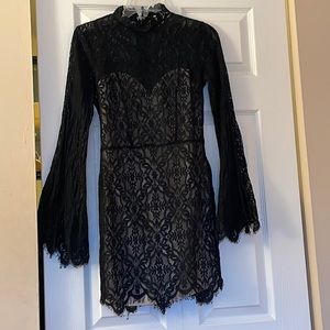 Black overlay dress